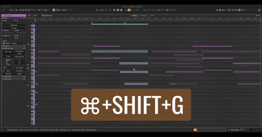 Ungroup MIDI Notes